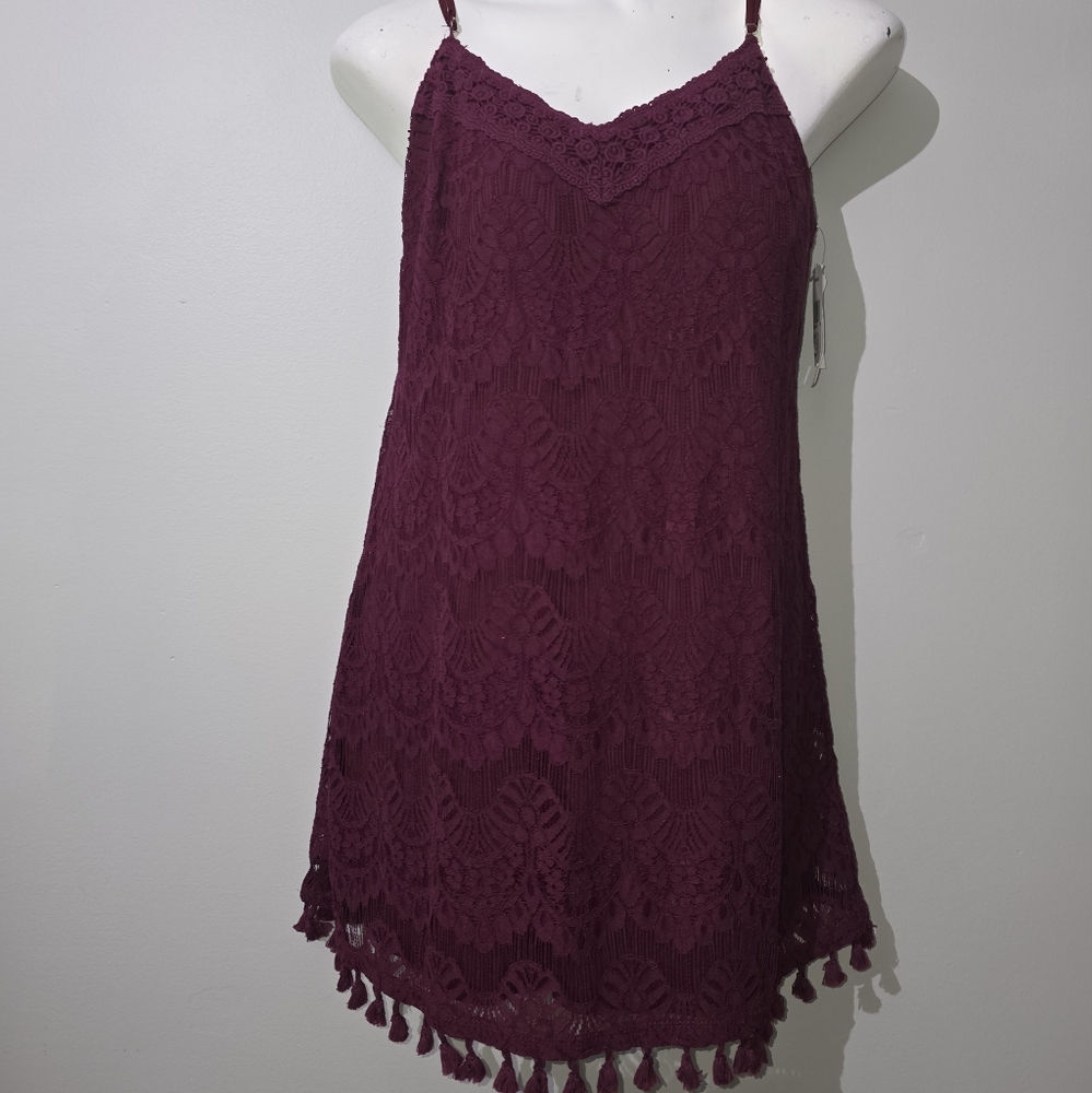 NWT Plum Lace Sundress SPEECHLESS Size Small